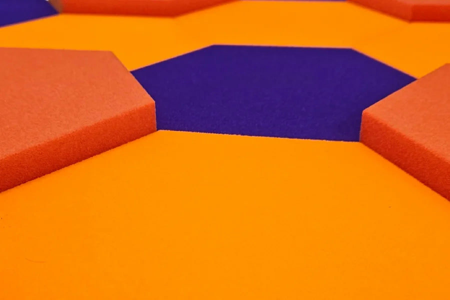 Schallabsorber Fluffo Soft Hexa Flat - Set 12-teilig - Farbe: Orange