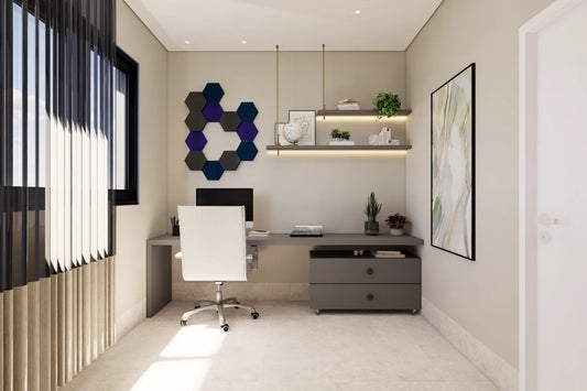 Schallabsorber Fluffo Soft Hexa Flat - Set 12-teilig - Farbe: Dark North Sea