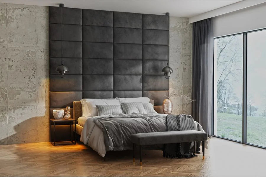 Wandpolster Rechteck 30 x 60 cm Matt Velvet