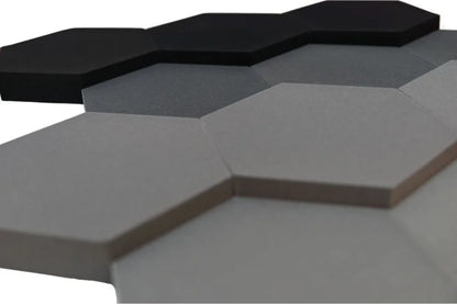 Schallabsorber Fluffo Soft Hexa Flat - Set 12-teilig - Farbe: Grey